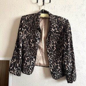 Silk Leopard Print Jacket